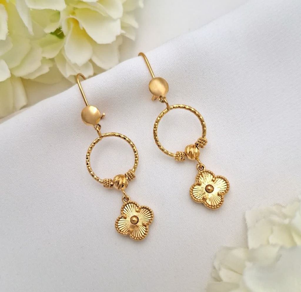 گوشواره ونکلیف NG کد 2663 - خرید آنلاین از گالری آداس